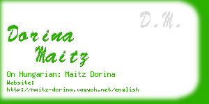 dorina maitz business card